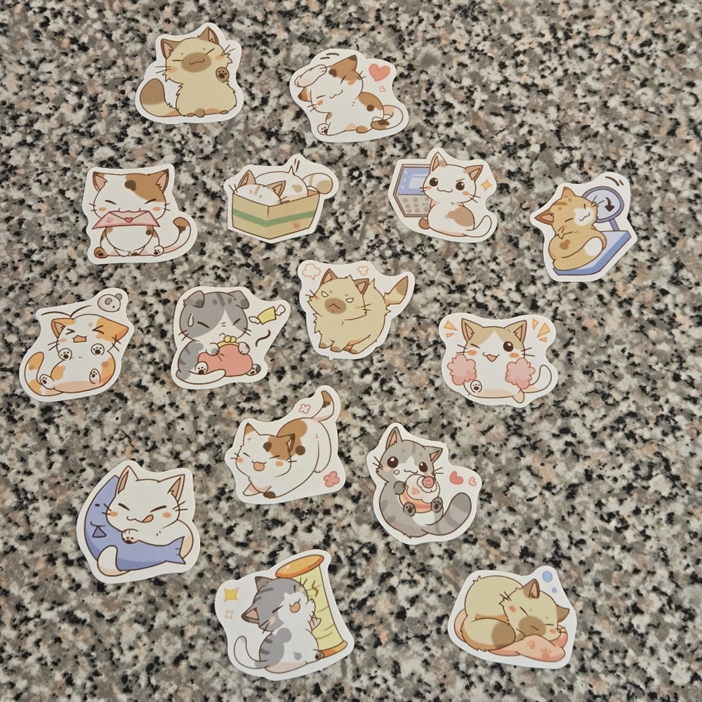 🍒🍒 Cute Cat Stickers Set - Picture 3 of 6